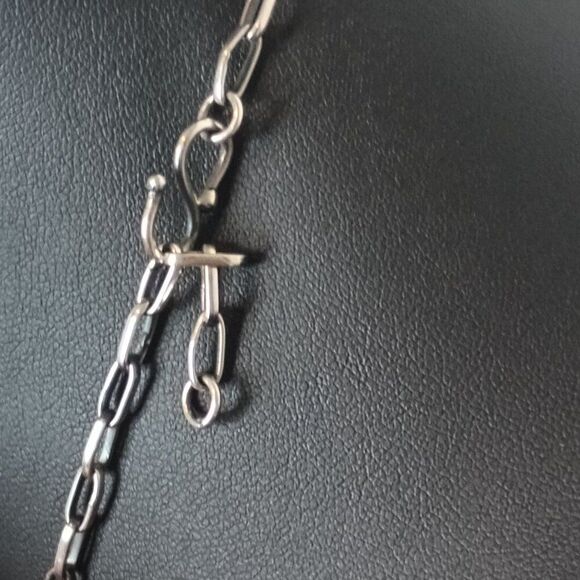 Southwest Native Style Sterling Silver Orange Spiny Oyster Shell Naja Necklace - Picture 8 of 8